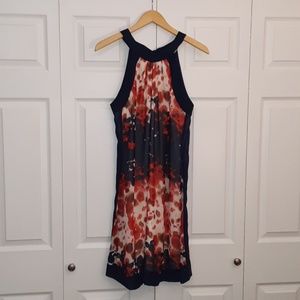 Red, White and Navy halter cocktail dress size 12